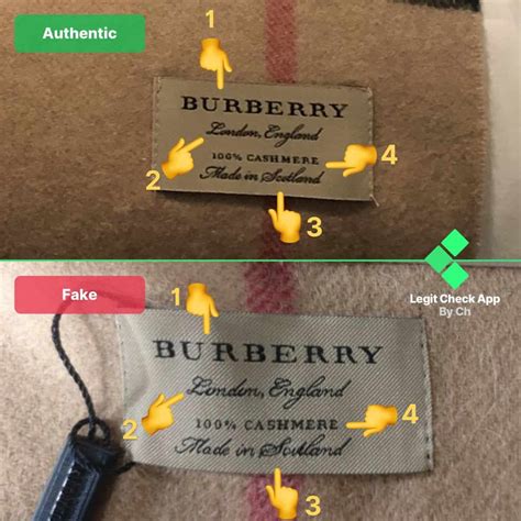 authentic burberry tag|Burberry scarf vs real.